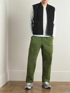 Norse Projects - Peter Garment-Dyed Logo-Appliquéd Cotton-Canvas Gilet - Black