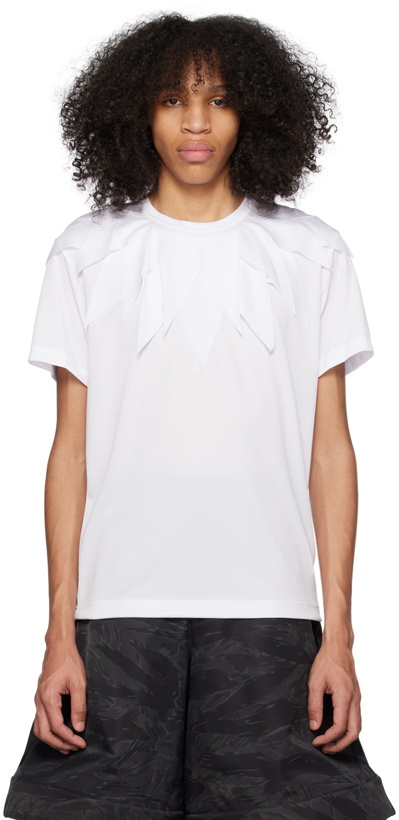 Photo: Comme des Garçons Homme Plus White Serrated T-Shirt