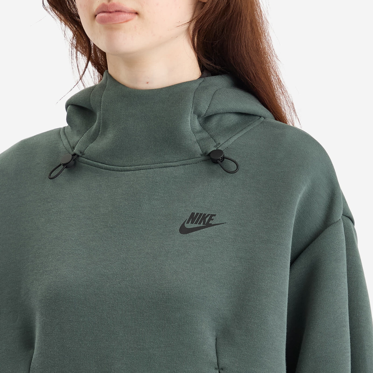 Nike Women's Tech Fleece Oversized Hoodie in Green/Black