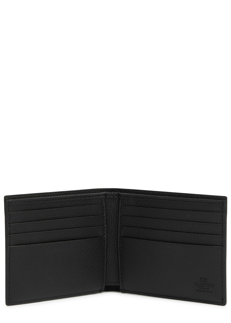 Valentino VLogo Grained Leather Wallet - Black - One Size