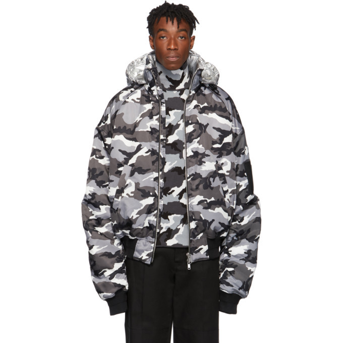 Juun.J Reversible Black and Silver Winter Jacket Juun.J