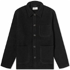 Universal Works Men's Wool Fleece Field Jacket in Black