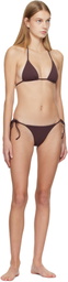 Matteau Burgundy String Triangle Bikini Top