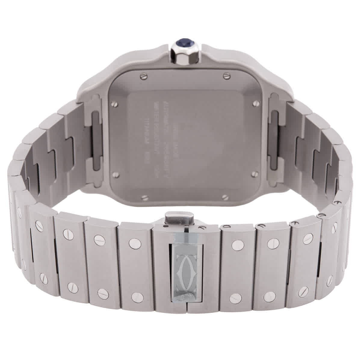 Cartier Santos De Cartier Titanium Large Model Automatic White Dial Watch WSSA0089