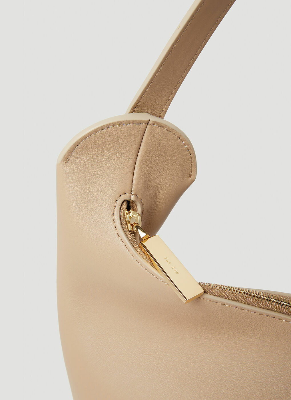 Allie Medium Leather Shoulder Bag in Beige - The Row