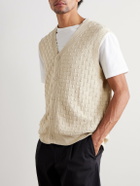 NN07 - Reece 6600 Pointelle-Knit Organic Cotton Vest - Neutrals
