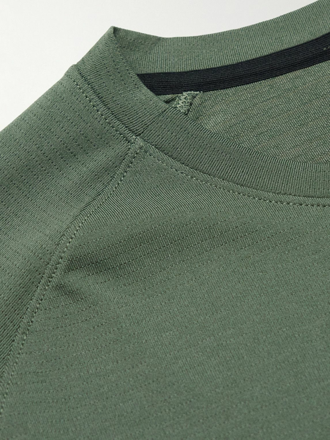 Lululemon - License to Train Striped Stretch Recycled-Jersey T-Shirt - Green
