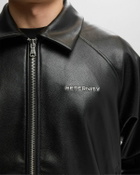 Reternity DISTRESSED LEATHER BOMBER JACKET Black Men