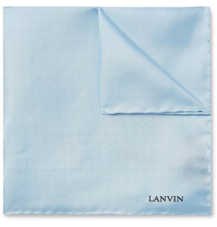Photo: Lanvin - Silk-Twill Pocket Square - Blue