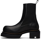 Rick Owens Black Temple Beatle Bogun Chelsea Boots