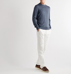 Ermenegildo Zegna - Slim-Fit Cashmere and Silk-Blend Sweater - Blue