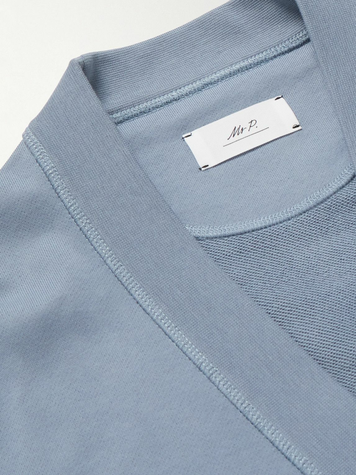 Mr P. - Cotton-Jersey Cardigan - Blue