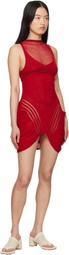 Isa Boulder Red Rider Drape Minidress