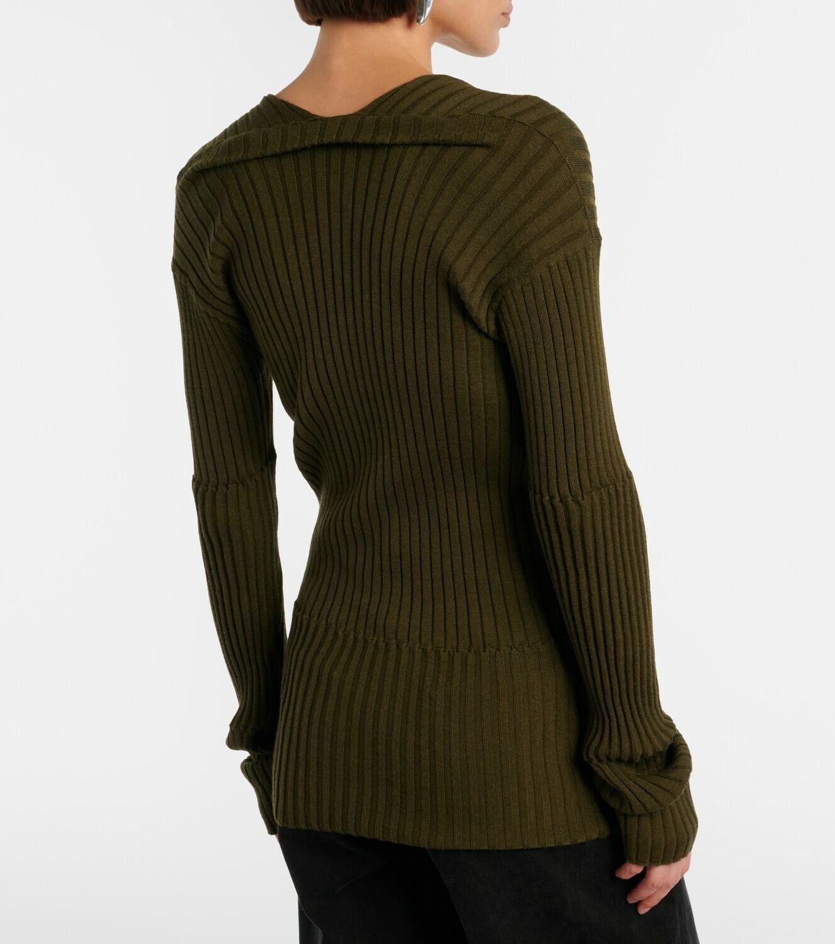 Bottega Veneta Ribbed-knit cashmere and silk top