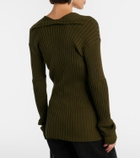 Bottega Veneta Ribbed-knit cashmere and silk top