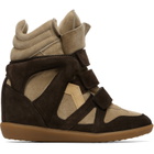 Isabel Marant Brown & Taupe Bekett Sneakers
