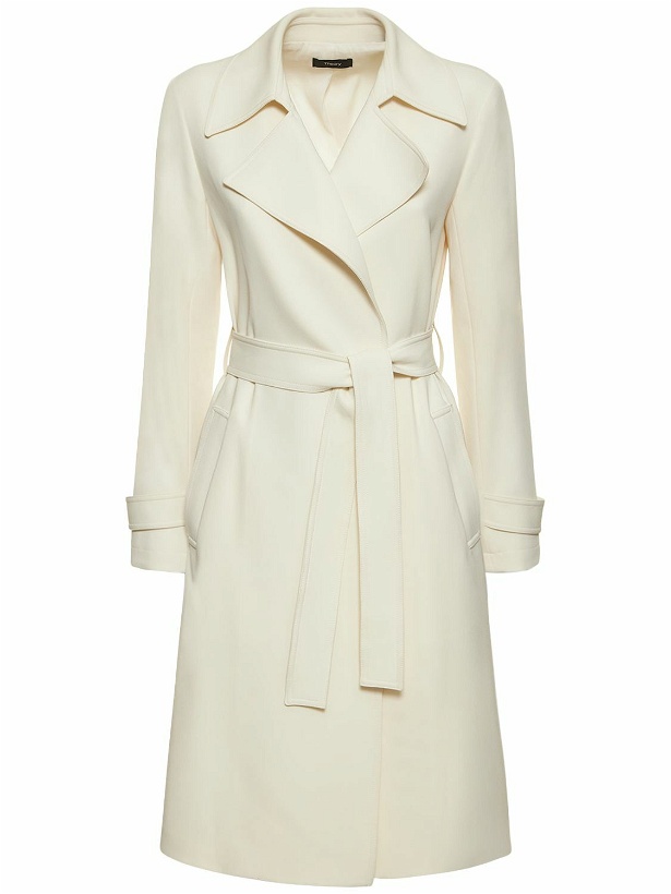 Photo: THEORY - Oaklane Tech Blend Belted Coat