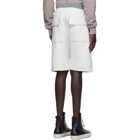 Rick Owens Drkshdw Off-White and Grey Pusher Shorts