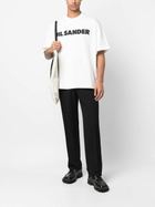 Jil Sander White Logo Cotton T-Shirt