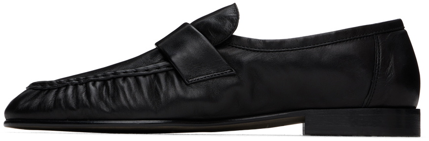 The Row Black Soft Loafers