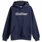 Butter Goods Men's Plaid Logo Applique Hoodie in Navy