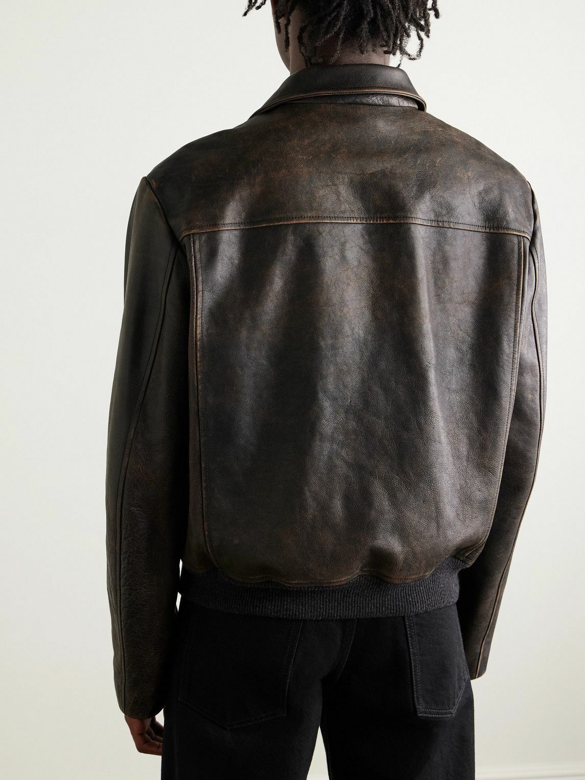 The Row - Akia Leather Jacket - Brown