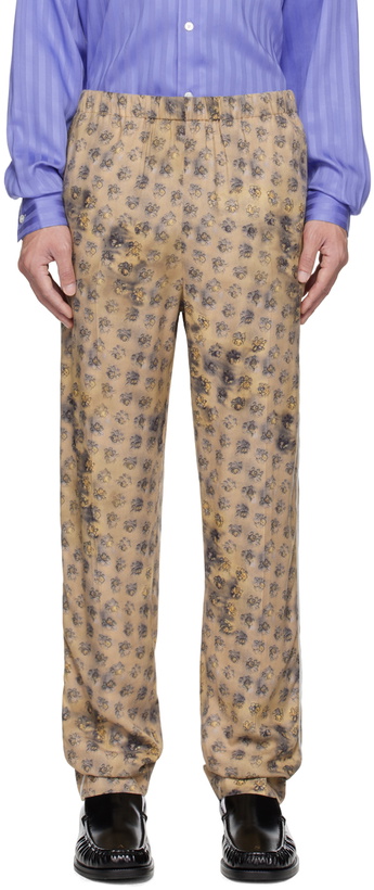 Photo: Acne Studios Beige Floral Trousers