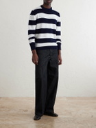 William Lockie - Striped Cotton Sweater - Blue