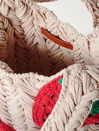 JW Anderson - Strawberry Logo-Detailed Appliquéd Organic Cotton Tote Bag