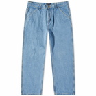 Pass~Port Men's Workers Club Denim Pant in Washed Light Blue