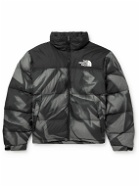 The North Face - 1996 Retro Nuptse Printed Quilted Shell Hooded Down Jacket - Black