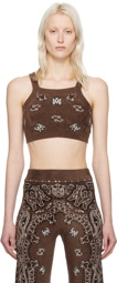 AMIRI Brown Bandana Tank Top