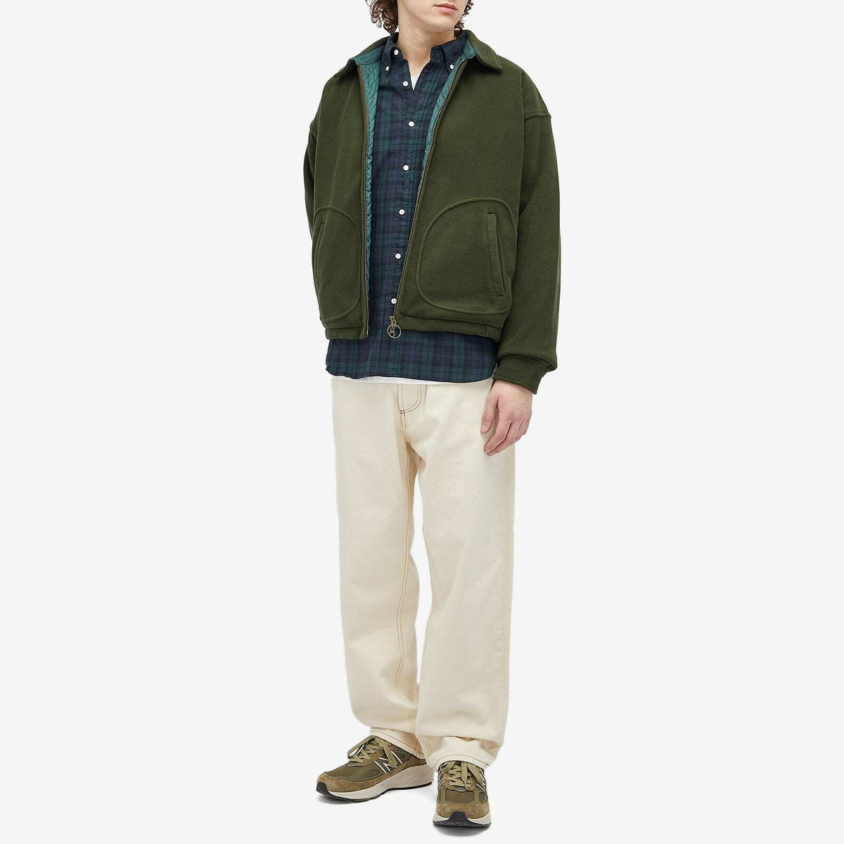FrizmWORKS Men's Drizzler Fleece Jacket in Dark Green FrizmWORKS
