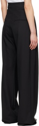 Aaron Esh Black Pleated Trousers