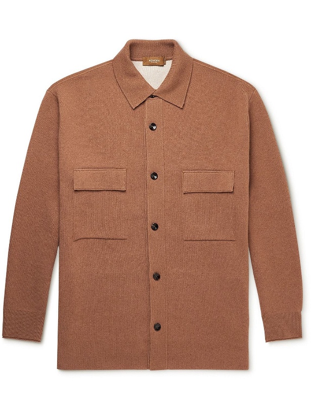 Photo: Agnona - Double-Faced Cashmere-Blend Overshirt - Brown