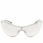 Acne Studios Men's Metallic Sunglasses in Transparent/Silver 