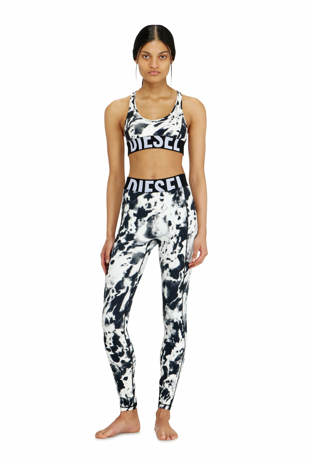 Diesel Leggings in printed microfibre - Pants Womens in Multicolor