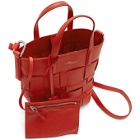 3.1 Phillip Lim Red Mini Odita Modern Lattice Bucket Bag