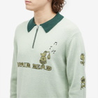 Brain Dead Men's Lex Half Zip Sweatshirt in Mint