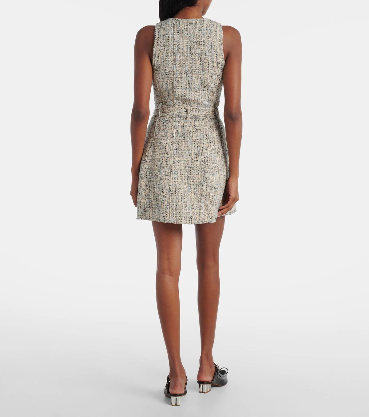【Ganni】 Belted tweed minidress Ganni Belted tweed minidress GANNI