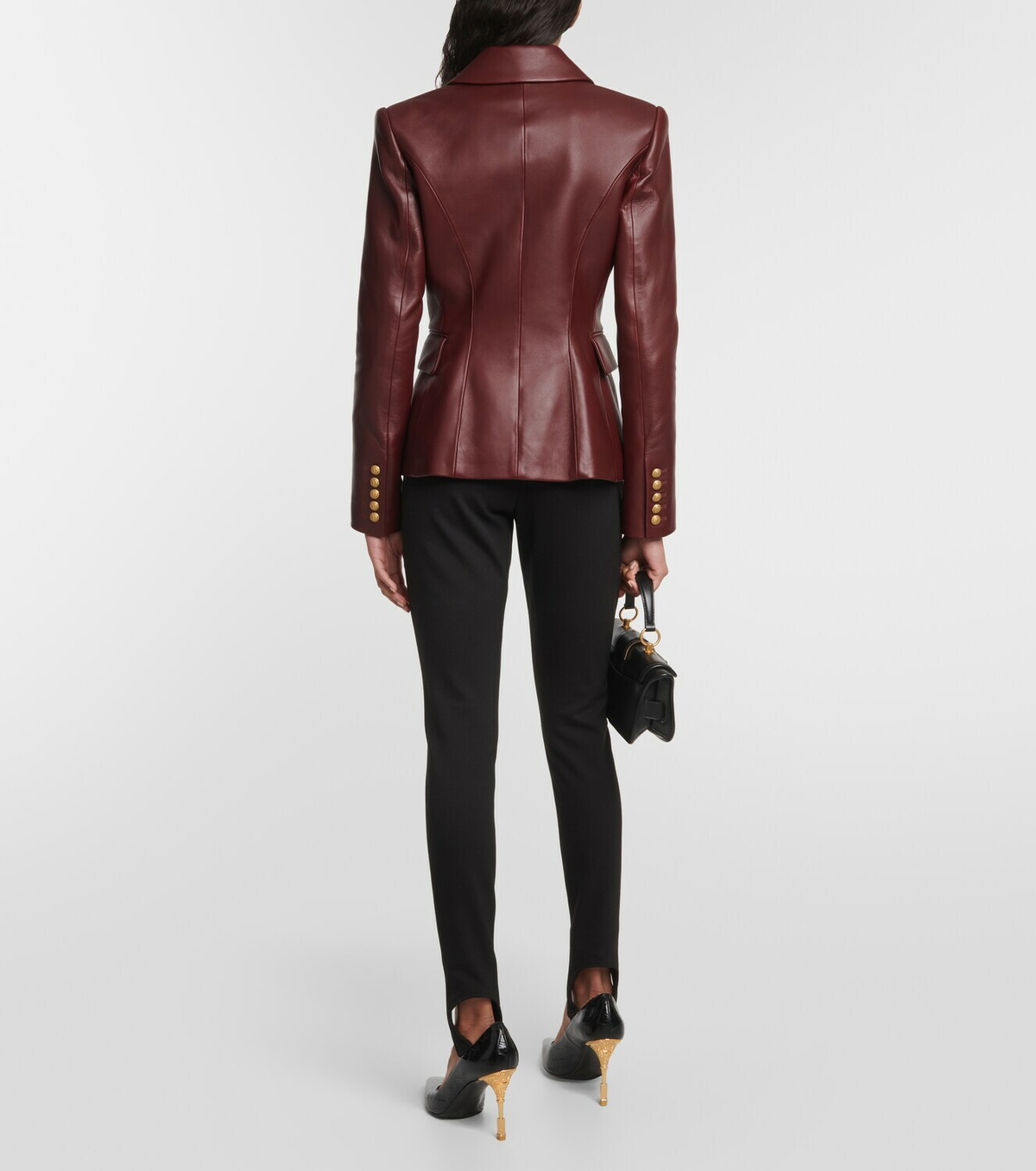 Balmain EM1VI378TFJMY16 関税送料込 Jacquard halterneck dress with Balmain ribbon motif - Women