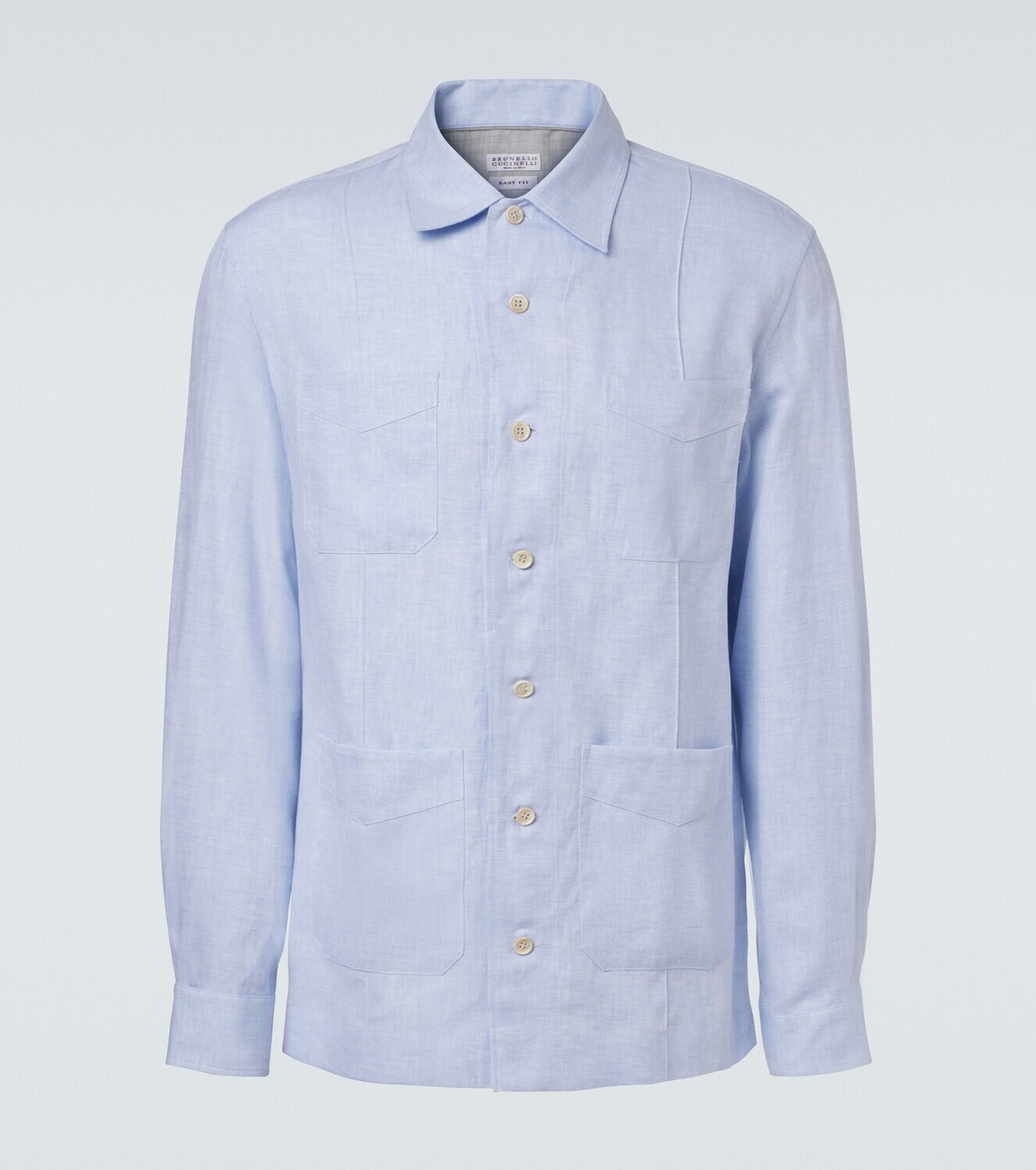 Brunello Cucinelli Linen and cotton-blend shirt