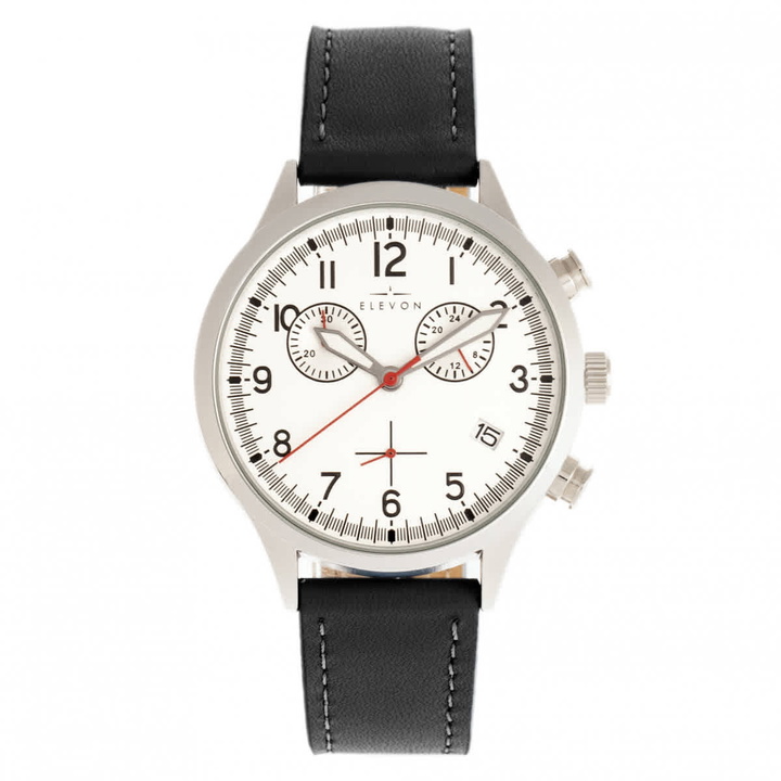Photo: Elevon Antoine Chronograph Quartz Silver Dial Mens Watch ELE113-1