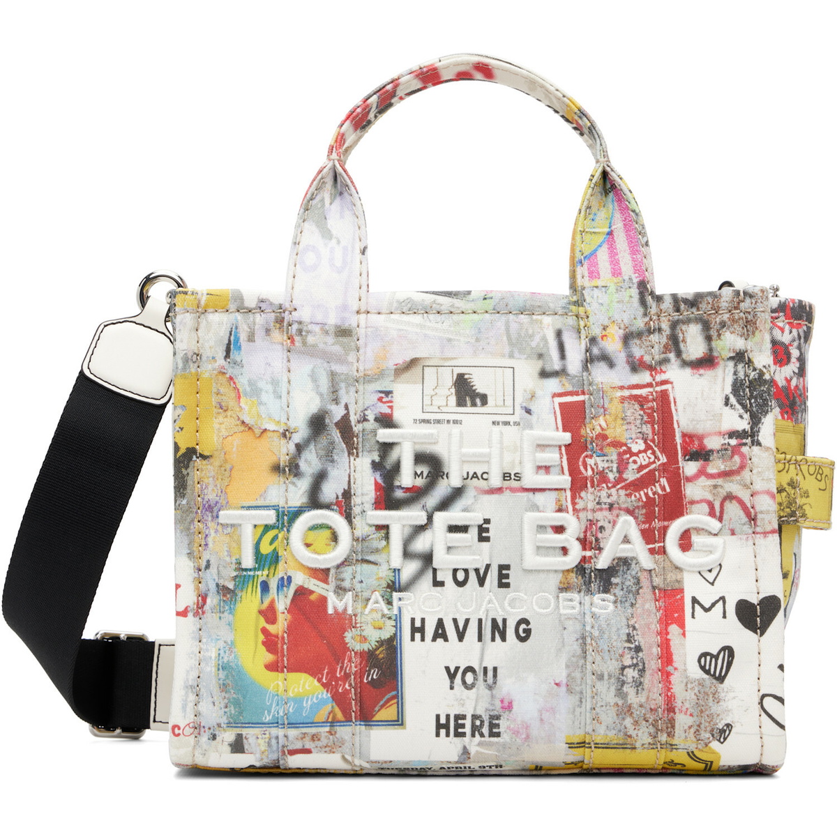 Marc Jacobs White 'The Pop Americana Canvas Small' Tote