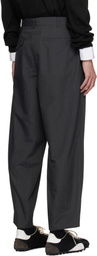 Comme des Garçons Homme Deux Gray Pinstripe Trousers
