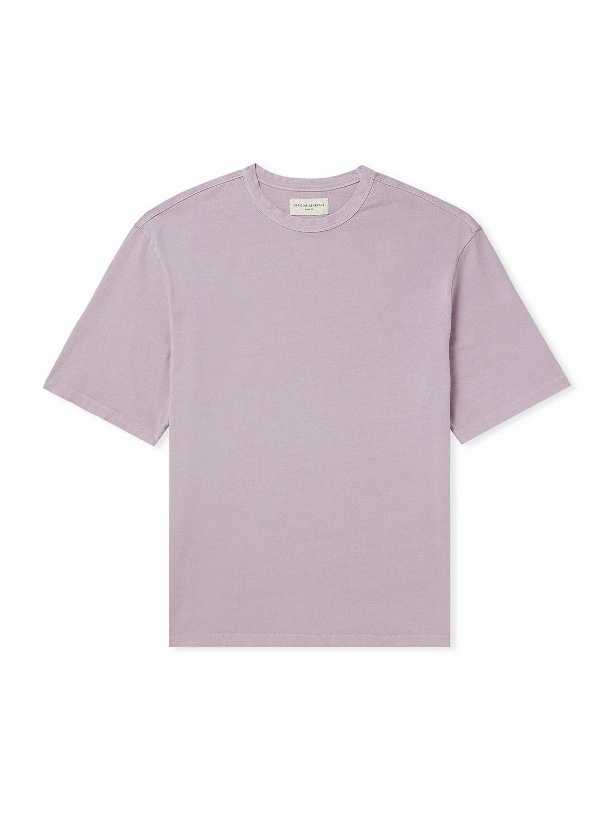 Photo: Officine Générale - Benny Garment-Dyed Cotton-Jersey T-Shirt - Purple