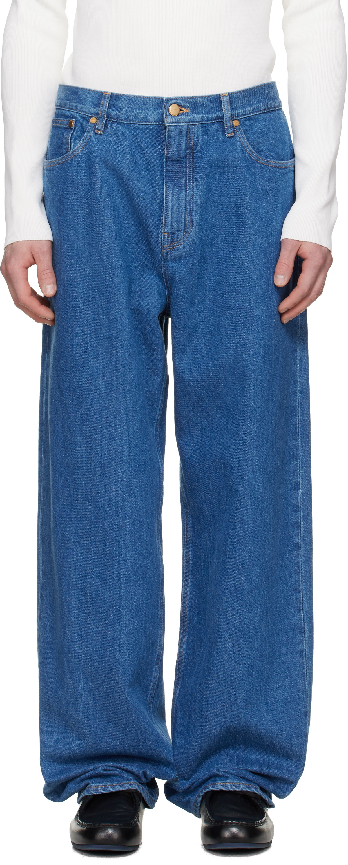 Jil Sander Blue Faded Jeans