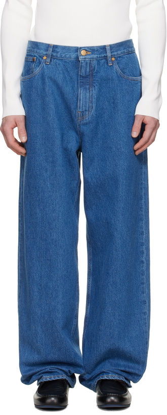 Photo: Jil Sander Blue Faded Jeans