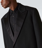 Jil Sander Silk-trimmed wool coat