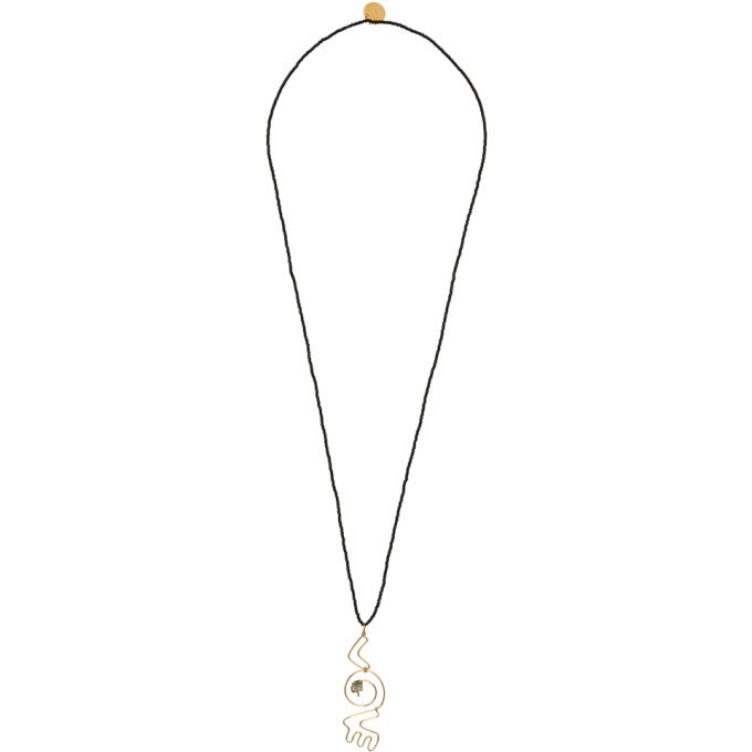 Photo: Marni Black and Gold Love Pendant Necklace
